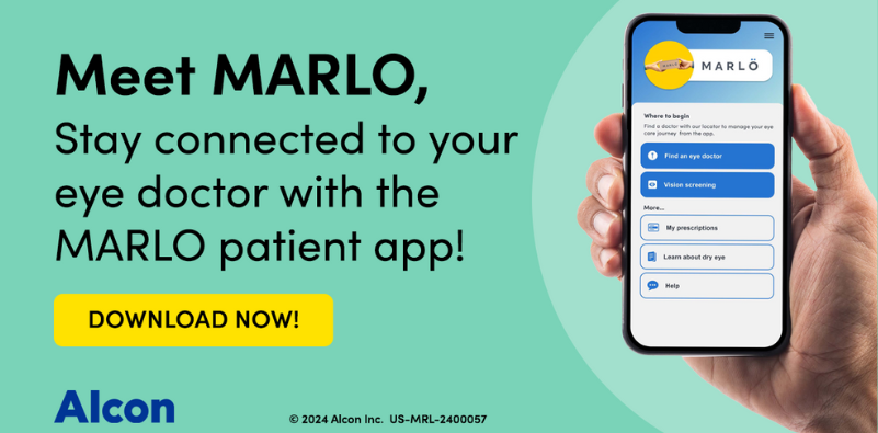 Meet Marlo, stay connected to your eye doctor with the Marlo patient app from Alcon